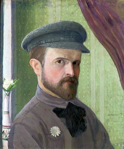 Selvportrett, ca. 1909-10 (olje på papp)